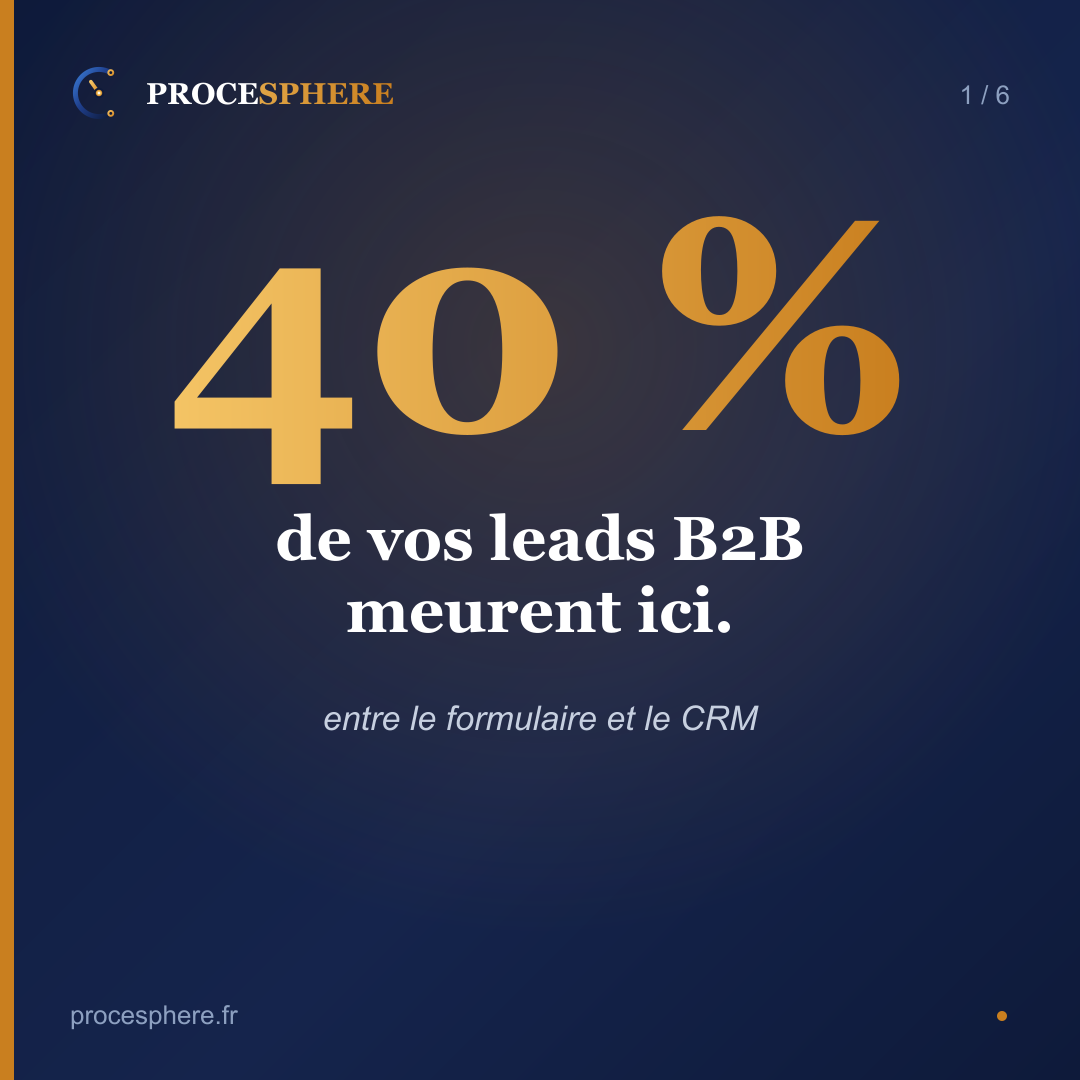 40 % des leads B2B meurent entre le formulaire et le CRM