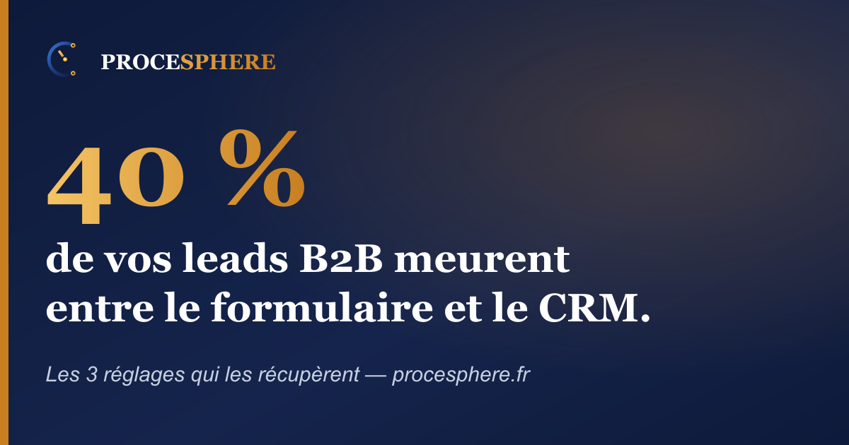 40 % de vos leads B2B meurent entre le formulaire et le CRM — PROCESPHERE