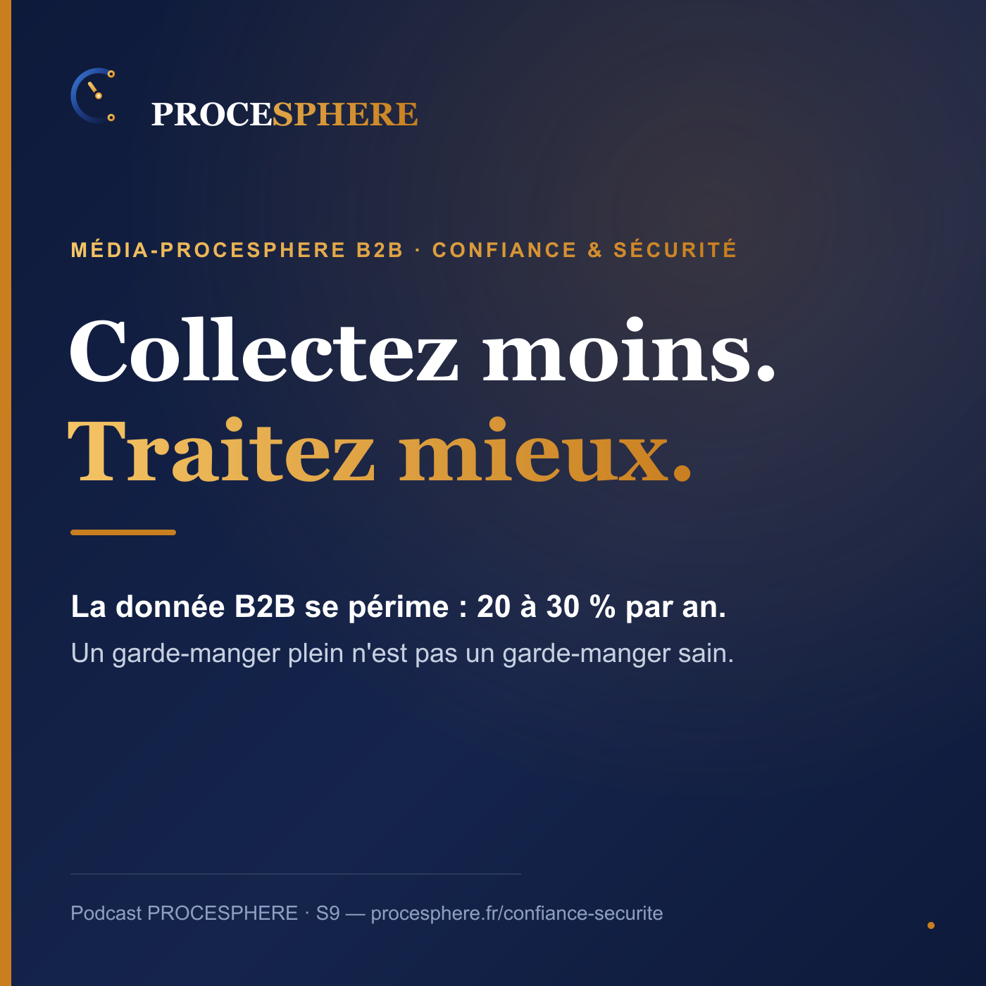 Cover podcast S10 — Confiance & sécurité : collecter moins, mieux traiter