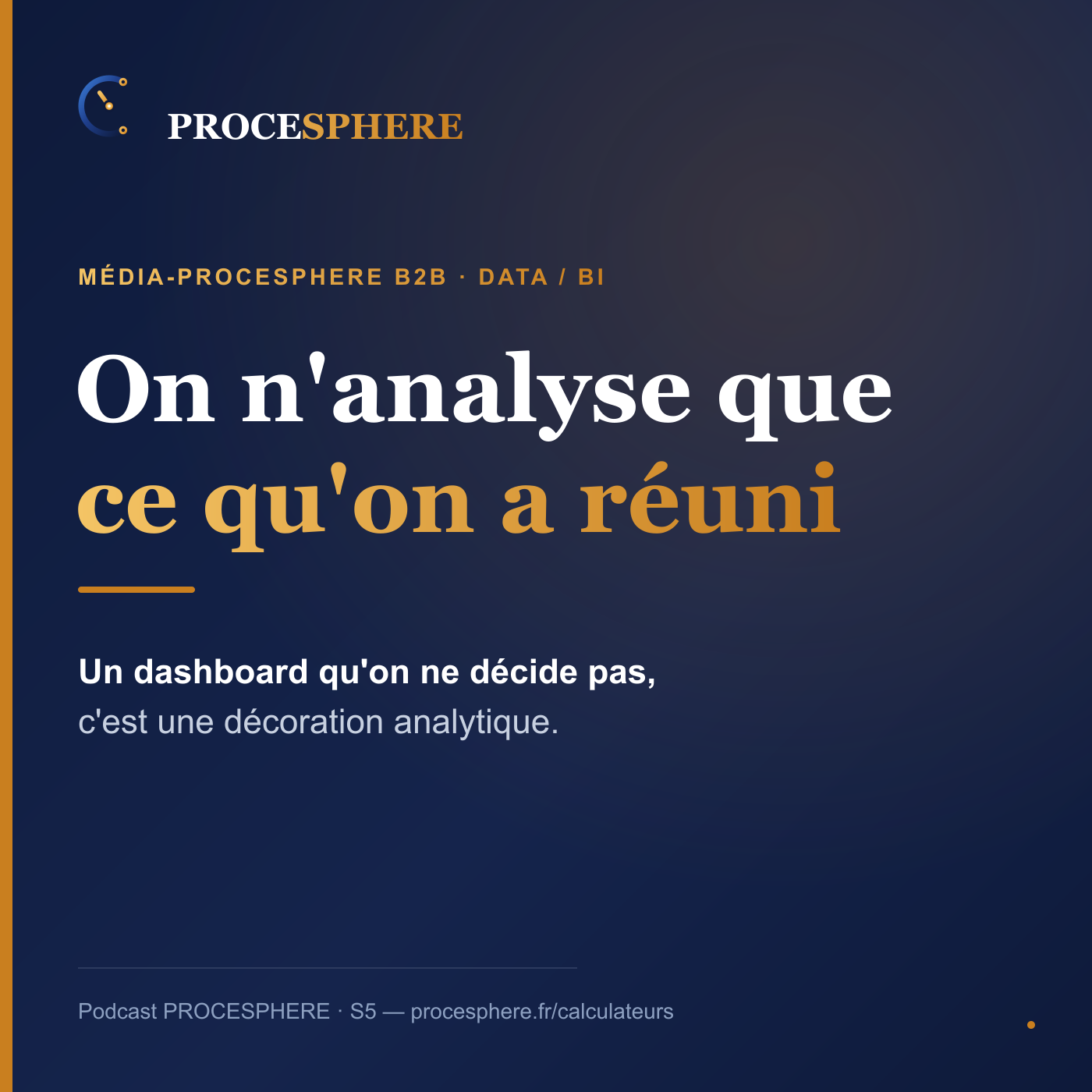 Cover podcast S5 — Data / BI : du fichier épars au dashboard